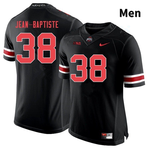 Ohio State Buckeyes Javontae Jean-Baptiste Men's #38 Blackout Authentic Stitched College Football Jersey